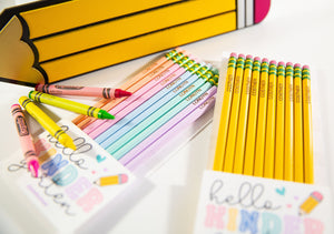 Personalized Pencil Set /Yellow-Pastel