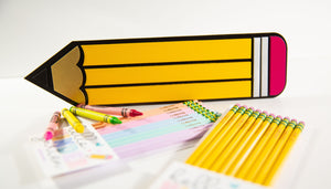 Personalized Pencil Set /Yellow-Pastel