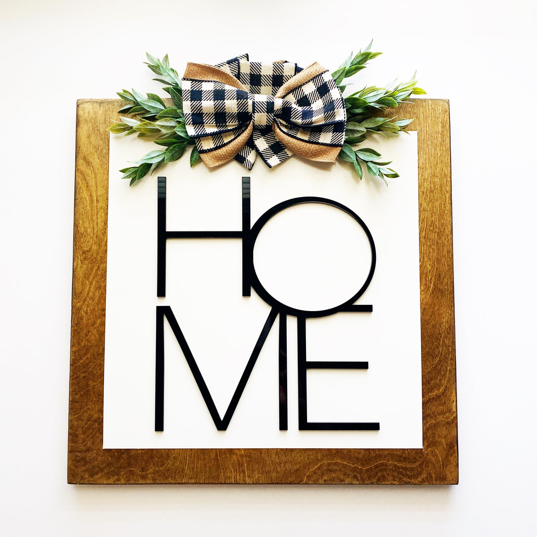 Modern Rustic Home Sign